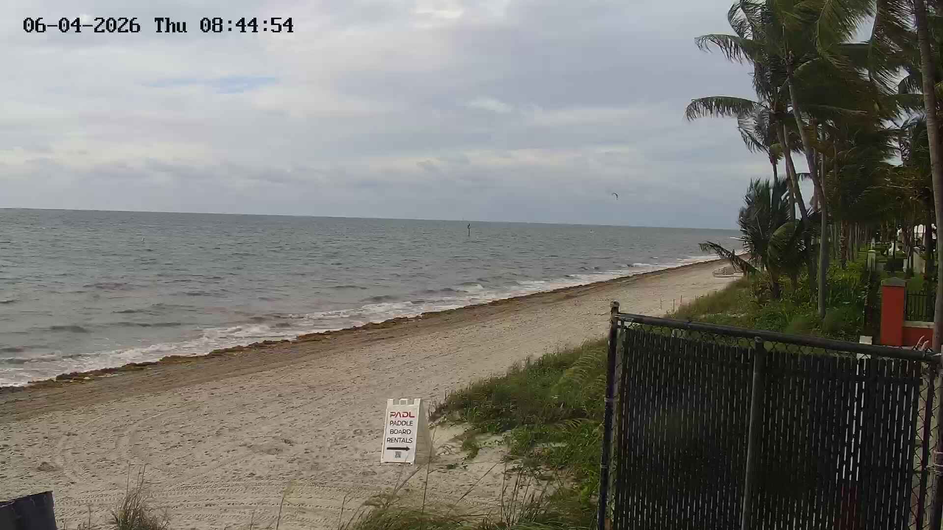 Latest snapshot from the Village of Key Biscayne beach cam
